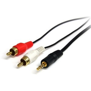 Connect your Computer or Audio Player to an RCA Audio Device - mini jack to rca - 3.5mm to rca - headphone jack to rca - mp3 to stereo - stereo to computer.