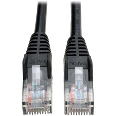 Tripp Lite 3ft Cat5e Cat5 350MHz Black Snagless Molded Patch Cable RJ45 3'. Tripp Lite Cat5e 350 MHz Snagless Molded (UTP) Ethernet Cable (RJ45 M/M) - Black, 3 ft.