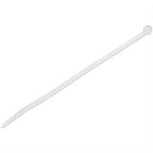 100 PK LG 8" White Cable Ties