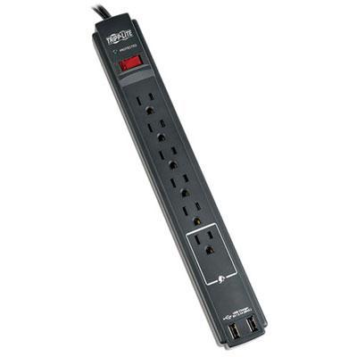 Surge 6 Outlet 6' Cord Black